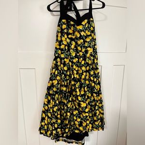 Lindy Bop Lemons Halter Swing Dress